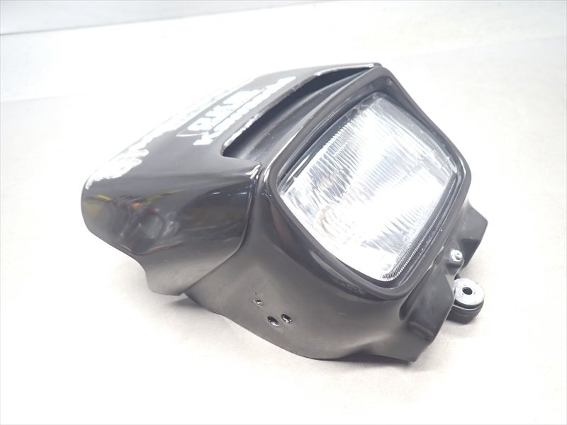 H1R7-0801 カワサキ スーパーシェルパ フロントカウル ヘッドライト 【KL250G-030～ 2002年式 動画有】_画像3