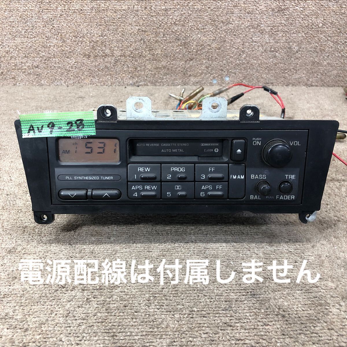 AV9-28 супер-скидка машина стерео Nissan clarion PN-9401H CJ039 кассетная дека FM/AM аудио старый машина корпус только простой рабочее состояние подтверждено б/у текущее состояние товар 