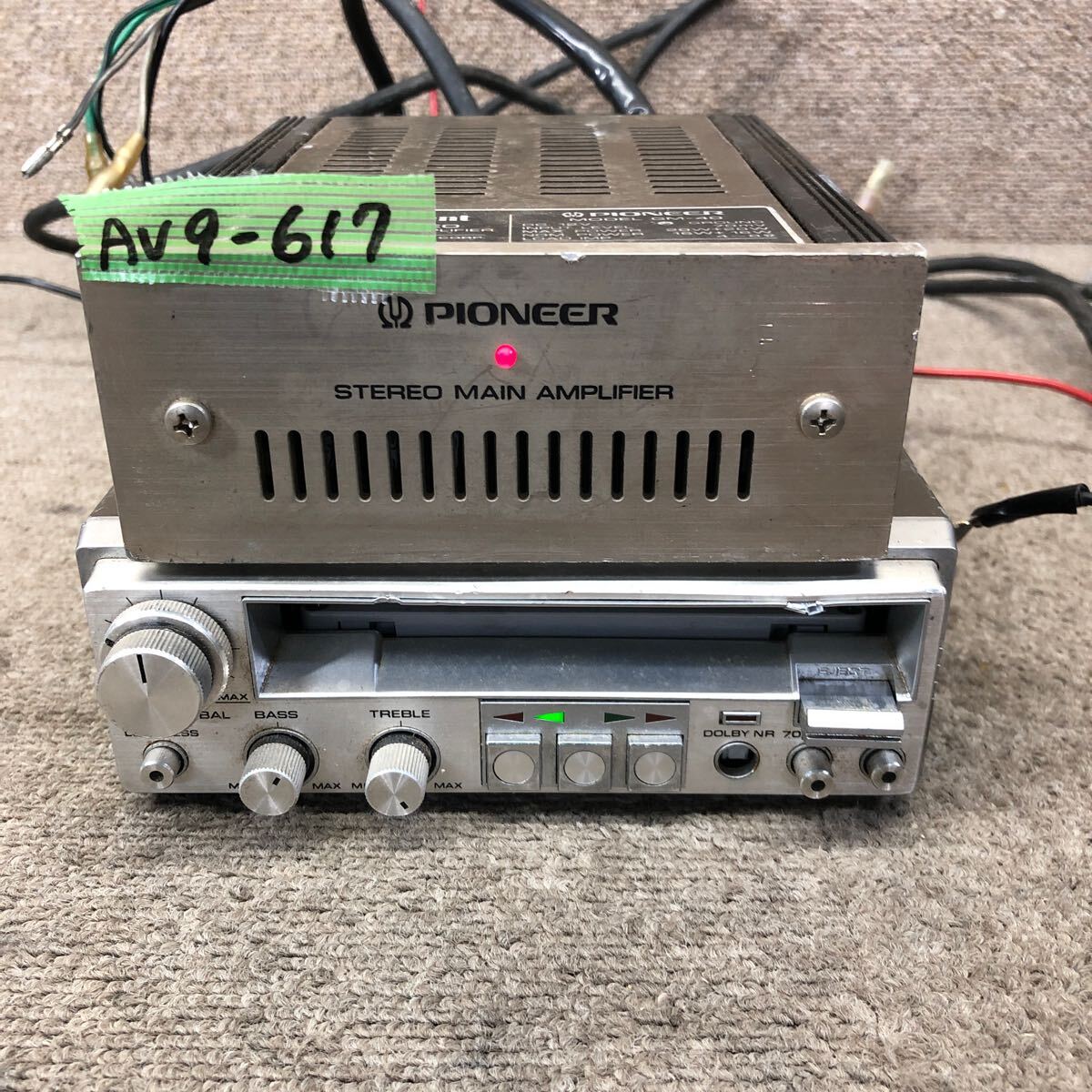 AV9-617 激安 カーステレオ PIONEER ロンサムカーボーイ GM-40 KP-707G アンプ カセットデッキ 通電確認(rèn)済み 中古現(xiàn)狀品