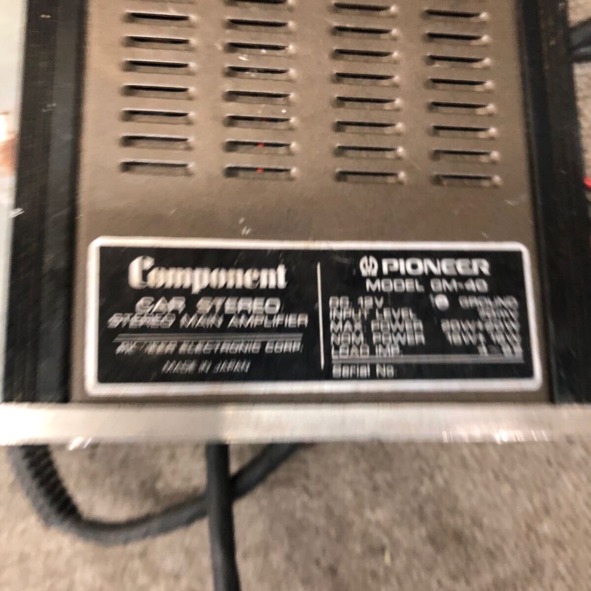 AV9-617 激安 カーステレオ PIONEER ロンサムカーボーイ GM-40 KP-707G アンプ カセットデッキ 通電確認(rèn)済み 中古現(xiàn)狀品