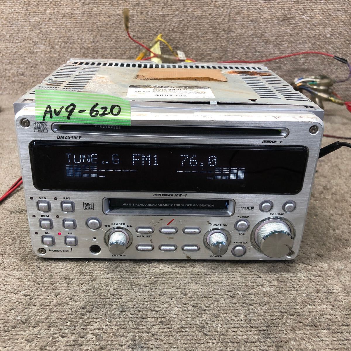 AV9-620 激安 カーステレオ ADDZEST DMZ545LP PA-4091A MD FM/AM プレーヤー オーディオ 本體のみ 簡(jiǎn)易動(dòng)作確認(rèn)済み 中古現(xiàn)狀品