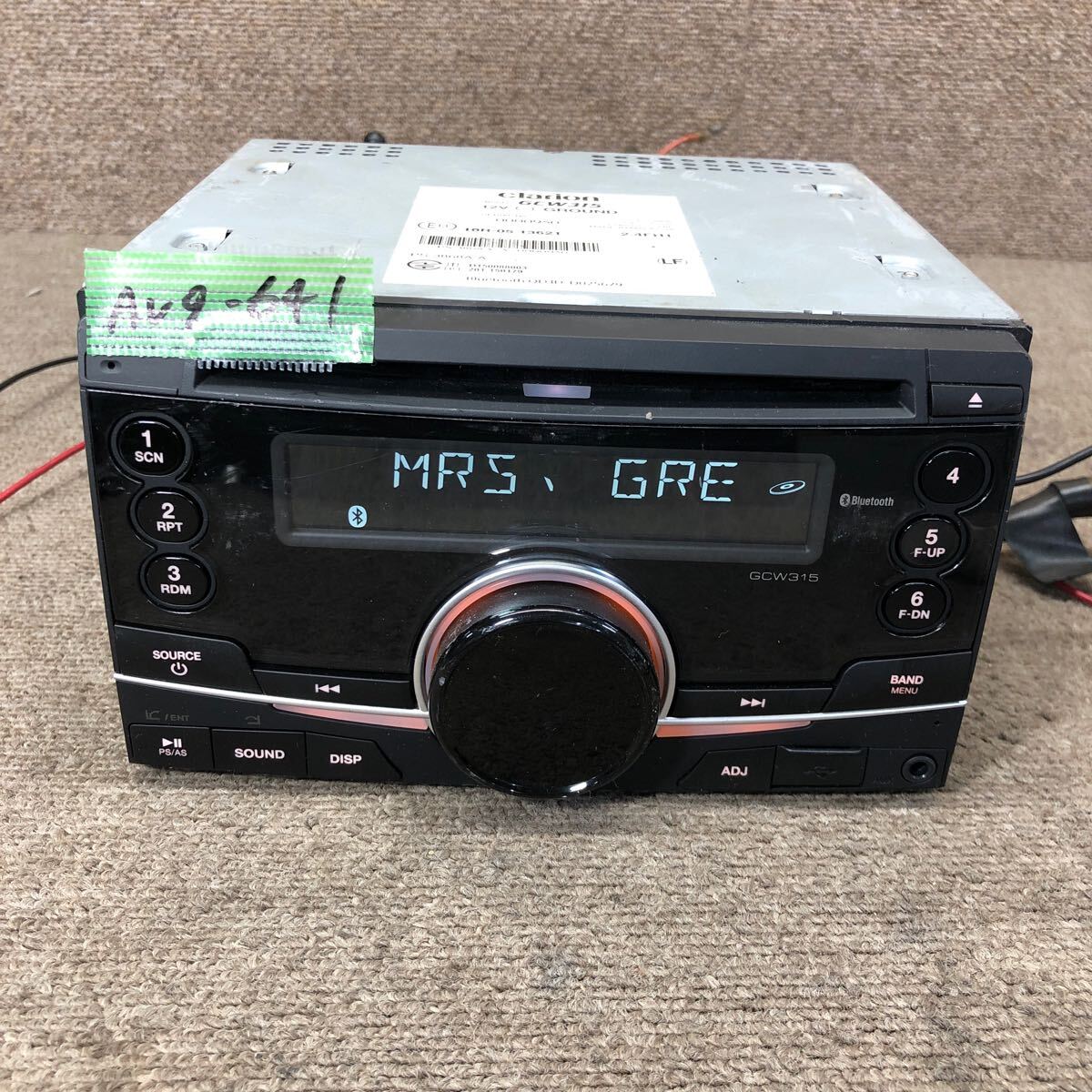 AV9-641 激安 カーステレオ clarion GCW315 0000950 CDプレーヤー Bluetooth USB AUX 簡易動作確認済み 中古現(xiàn)狀品