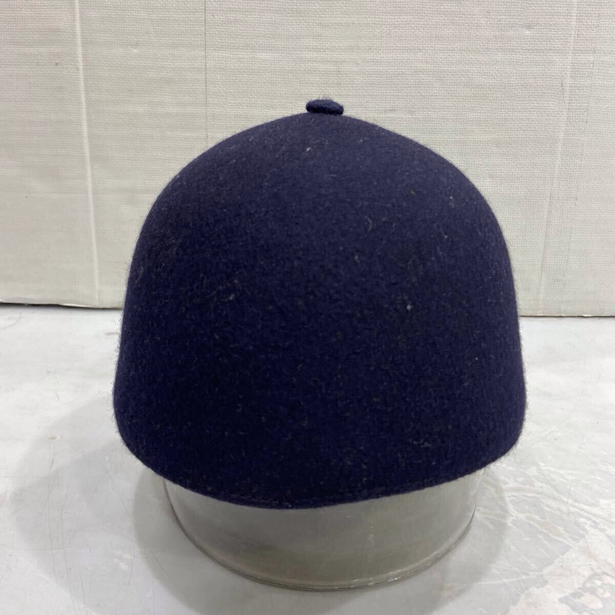 【COMMEdesGACONS SHIRT BOYS コムデギャルソン】ボーイズ W25942 キャップ L ネイビー ウール100% 2509oki m_画像3
