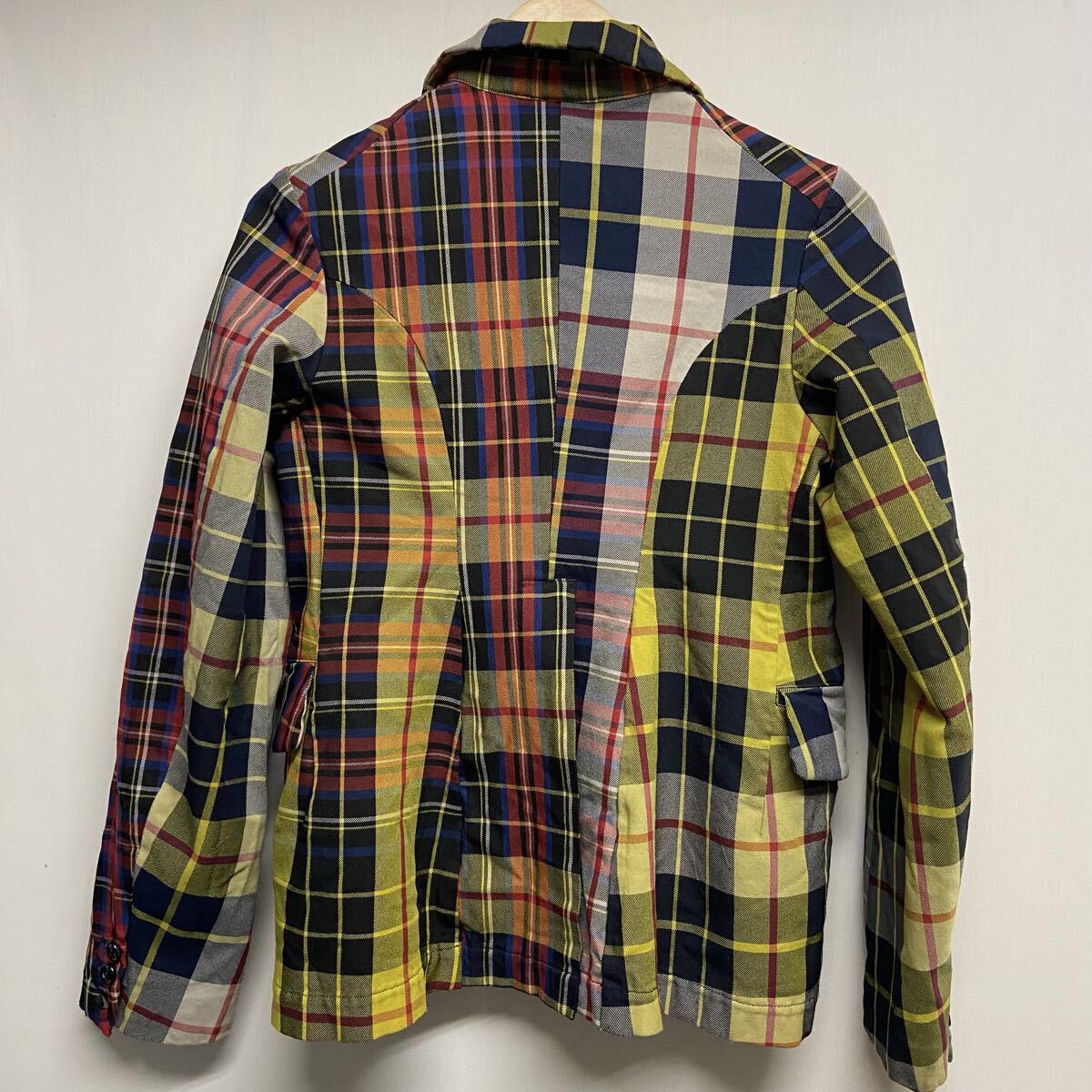 【COMME des GARCONS COMME des GARCONS コムデギャルソン】RT-J032 テーラードジャケット S チェック マルチカラー 2508oki M_画像2