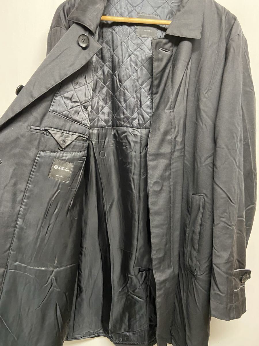 【HUGO BOSS ヒューゴボス】ステンカラーコート 50 ブラック ポリウレタン 2509oki M_画像5