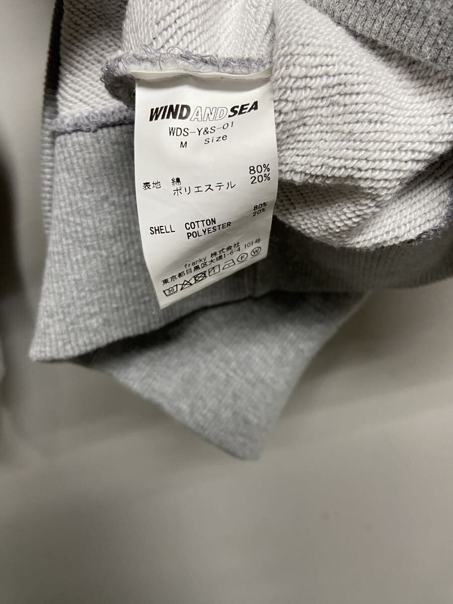 【WIND AND SEA ウィンダンシー】WDS-Y&S-01 パーカー Mサイズ グレー コットン 2509oki h_画像6