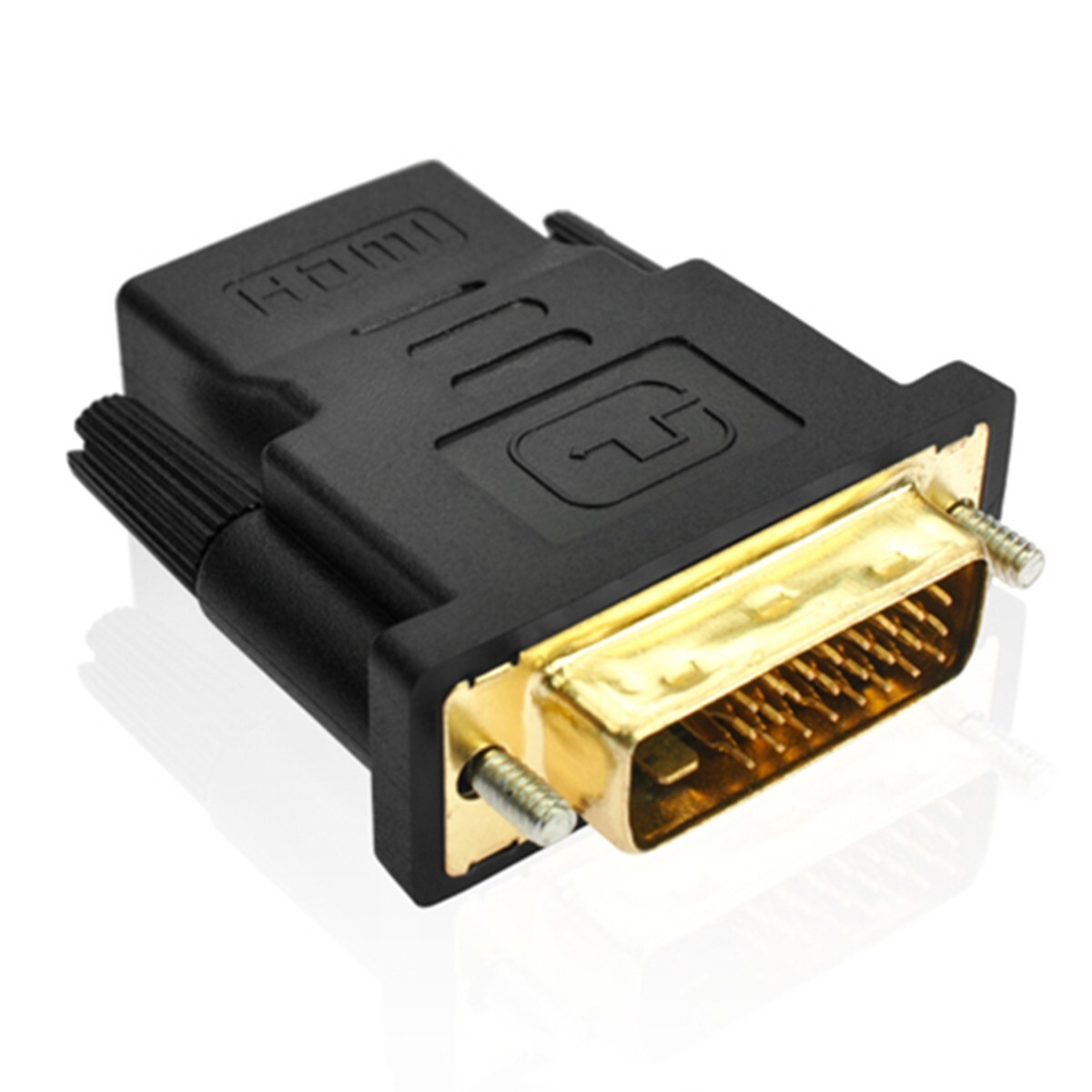 HDMI DVI 変換アダプタ オス-メス DVI-D 24+1 雙方向伝送 1080P 金メッキ (DVI-D 24+1) HDMIメス-DVI 24ピンオス 変換