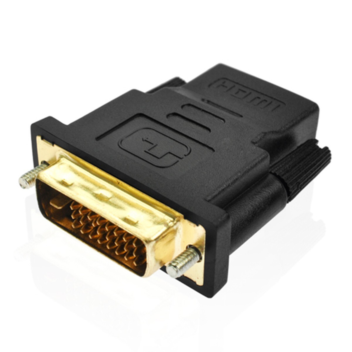 HDMI DVI 変換アダプタ オス-メス DVI-D 24+1 雙方向伝送 1080P 金メッキ (DVI-D 24+1) HDMIメス-DVI 24ピンオス 変換