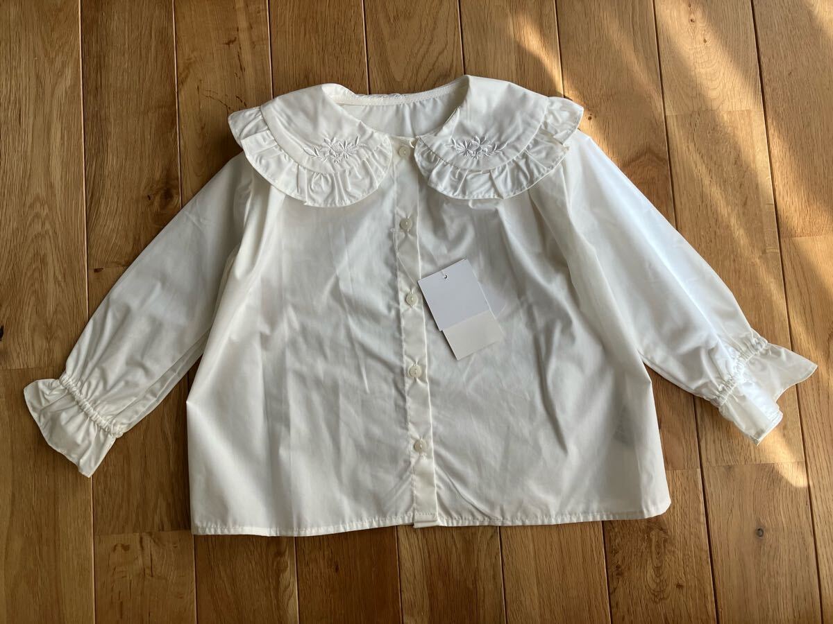 新品 女の子 キッズ a.v.v フリルブラウス 長袖 100センチ