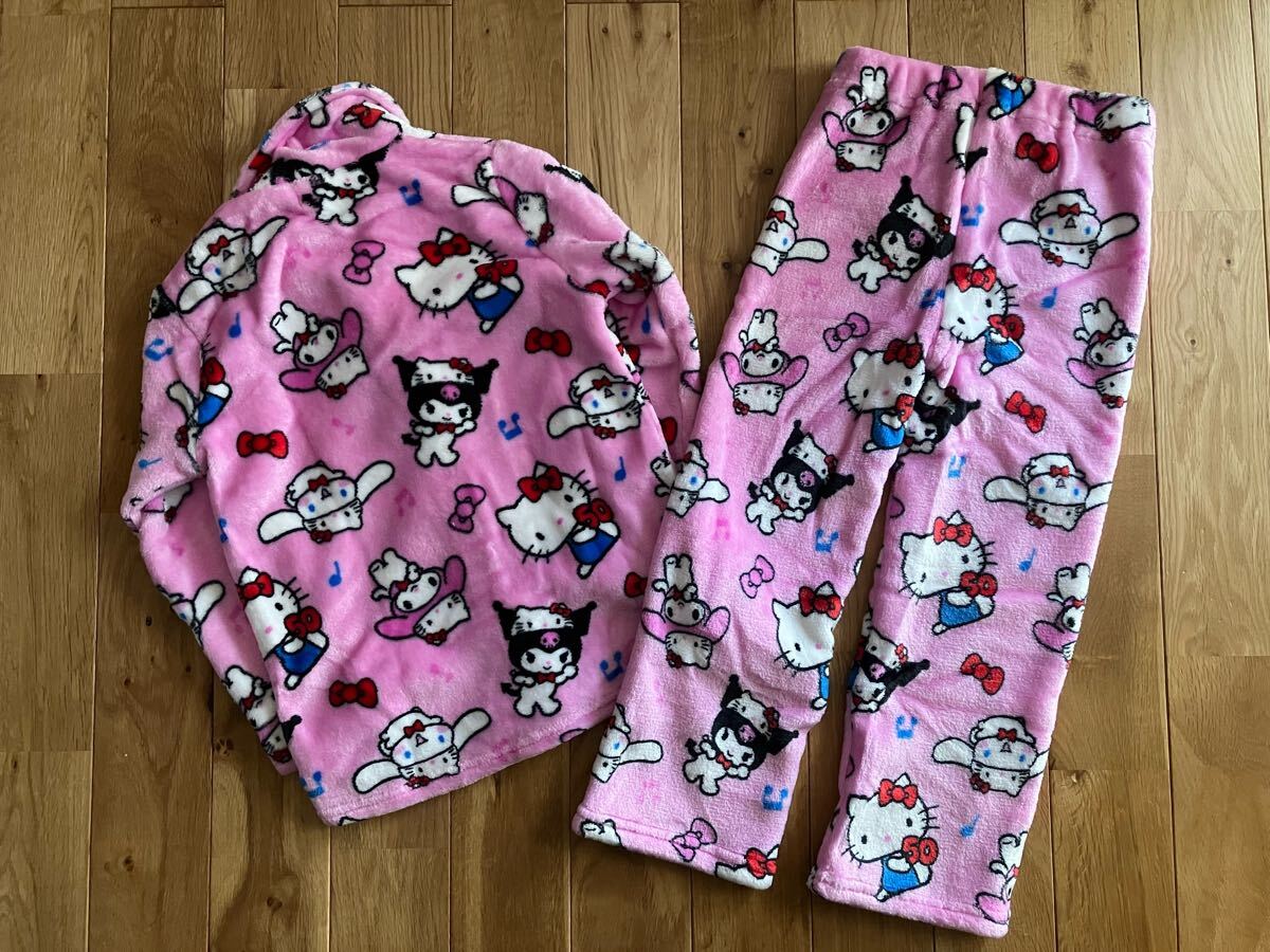 新品 女の子 サンリオ キティ マイメロ もこもこ パジャマ 110センチ_画像2