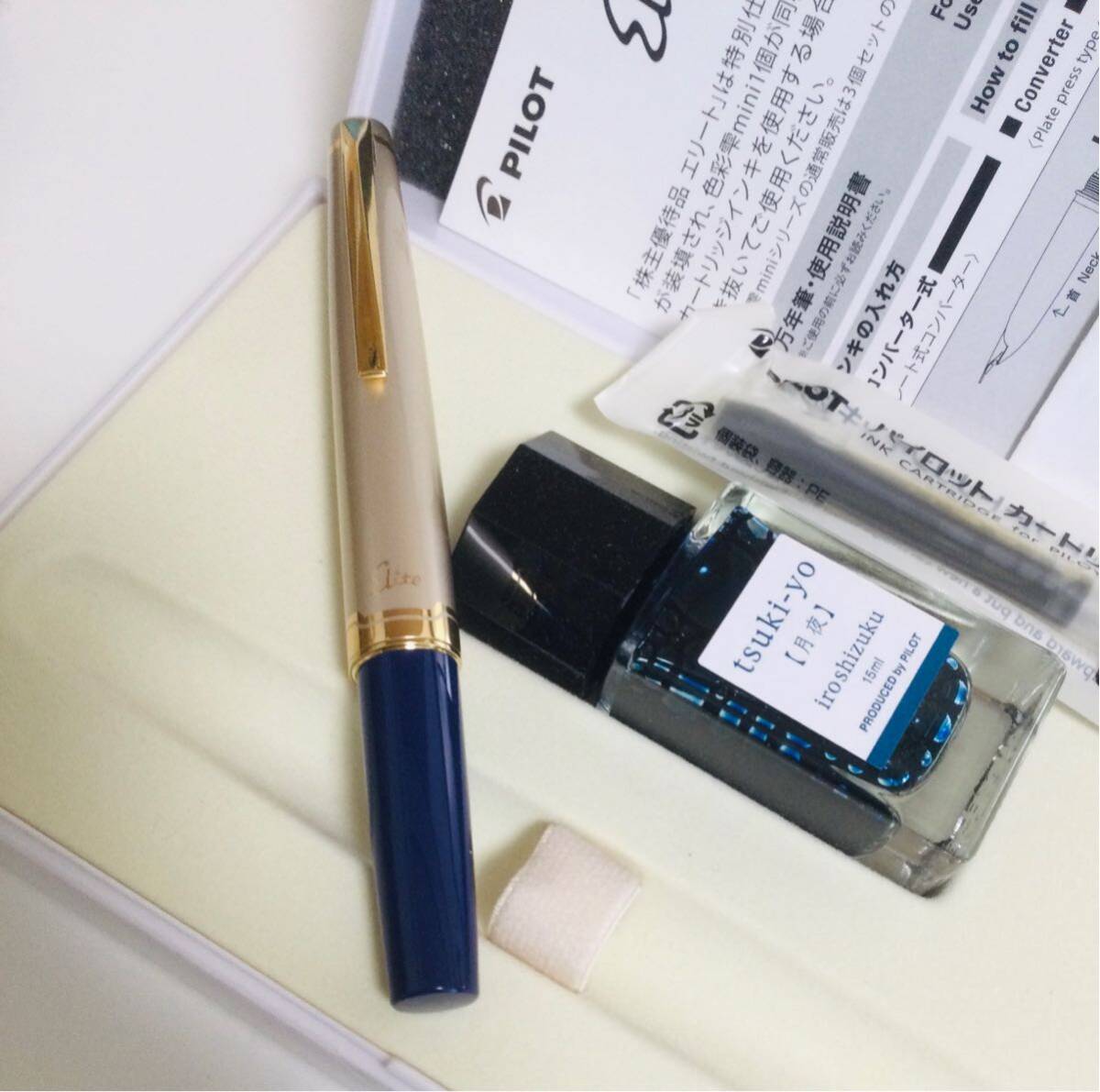 貴重 新品 株主優(yōu)待特別品 Pilot Fountain Elit パイロット 萬年筆 エリート 14K585Ｆ限定 未使用