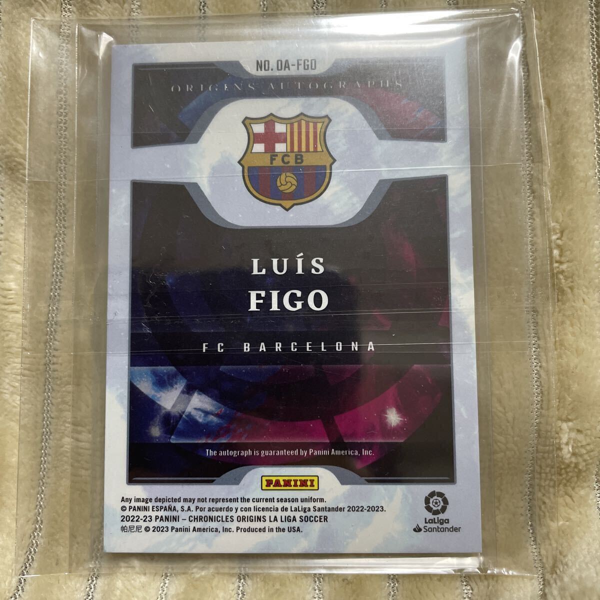Auto Luis Figo Panini FC BARCELONA ルイス フィーゴ 直筆サインカード ポルトガル代表 サッカー 124/139