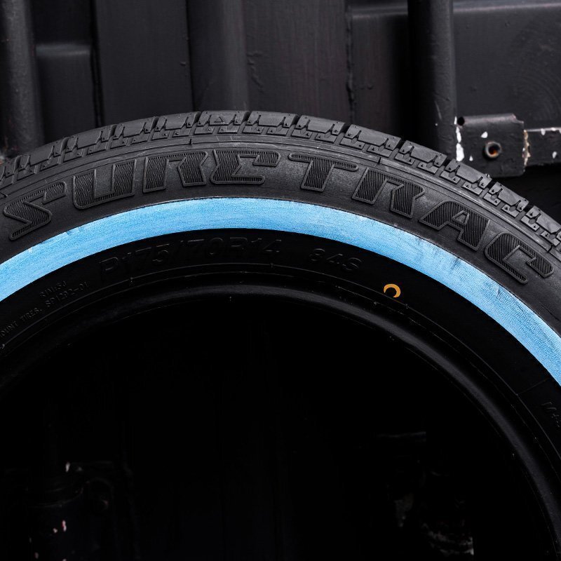 20％OFF 新品 SURE TRAC ホワイトリボンタイヤ 4本 14インチ 175/70R14 シュアトラック ローライダー/USDM/インパラ/タウンカー/キャデ