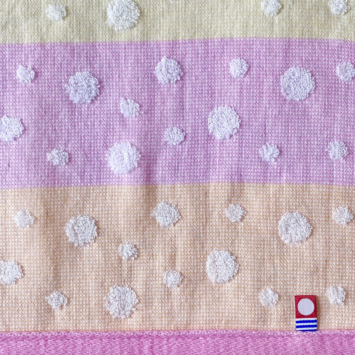 今治タオル フェイスタオル 4枚セット 可愛い 水玉柄 2色組 日本製 綿100% ハンドタオル スポーツ 給水 速乾 薄手 まとめ買い プレゼント_画像4