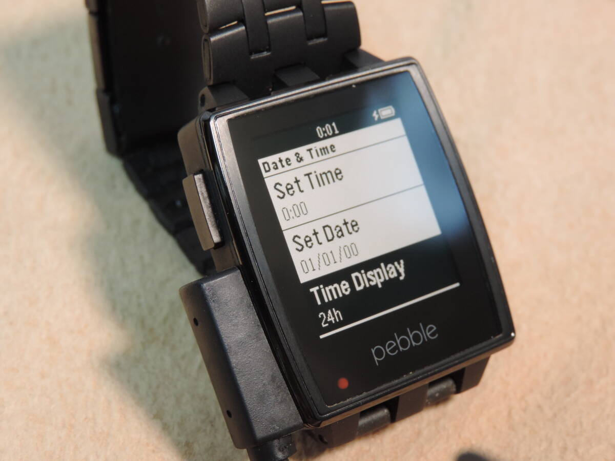 Pebble スマートウォッチ 401B steel ジャンク 205K☆