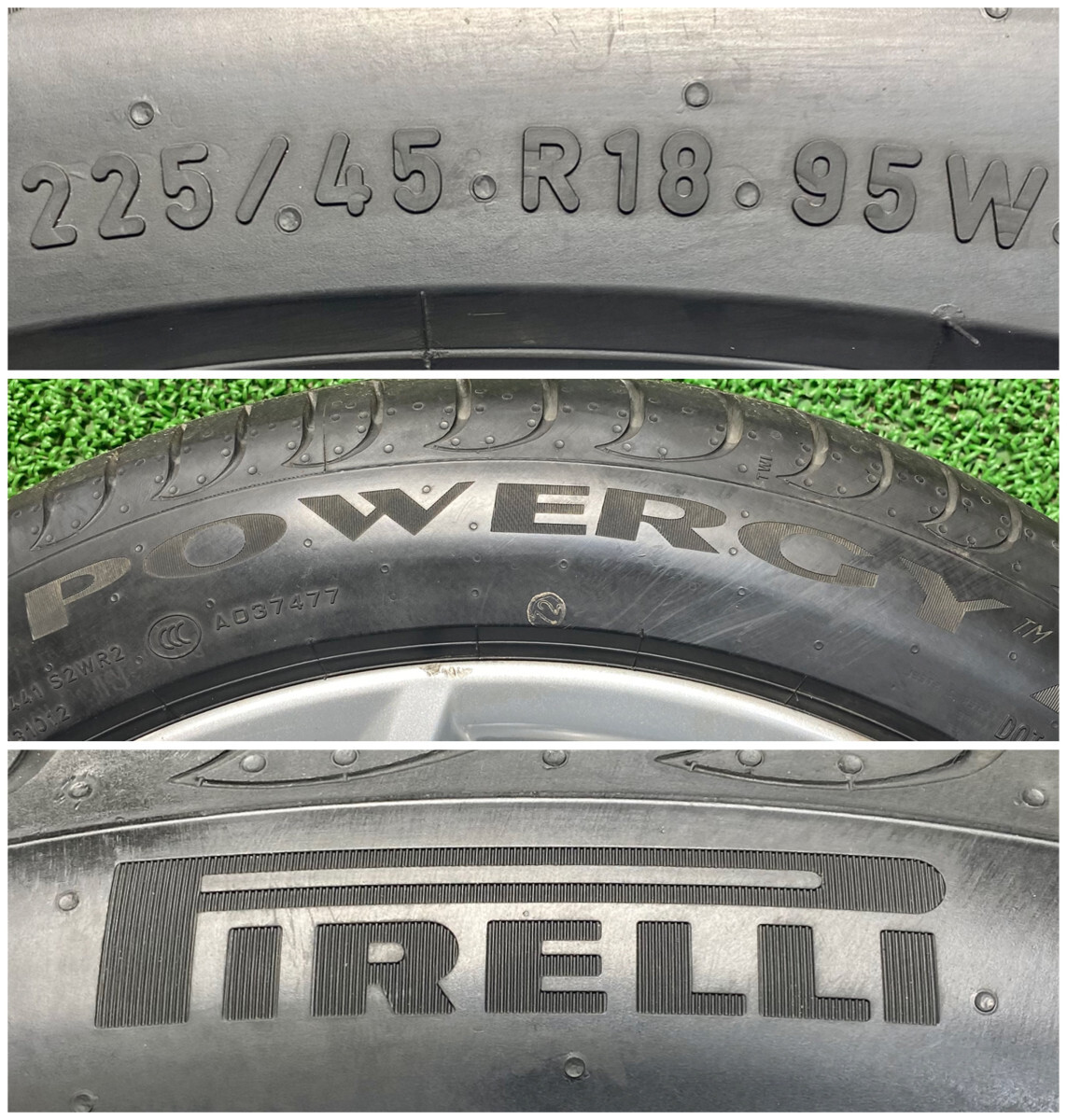 BMW X1 (E84) アルミホイール 純正 BMW 3シリーズ 4シリーズ 225/45R18 PIRELLI 中古 サマータイヤ 4本セット 2024年 U5207._画像8