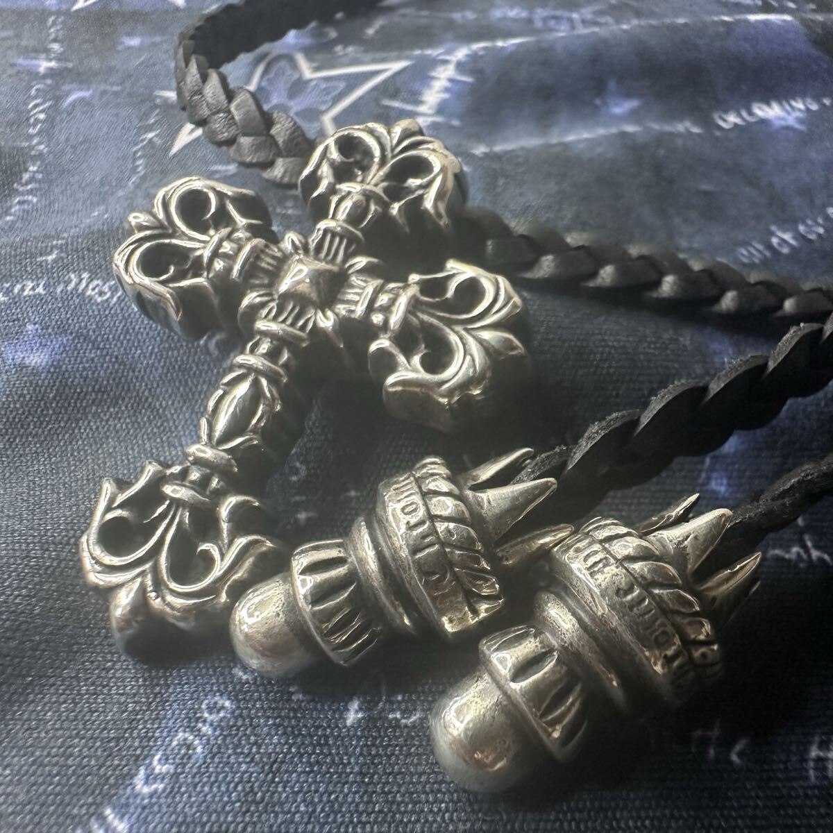 ■ Chrome Hearts フィリグリークロスペンダントXS ■ 正規品 レザーブレード ポロチップ