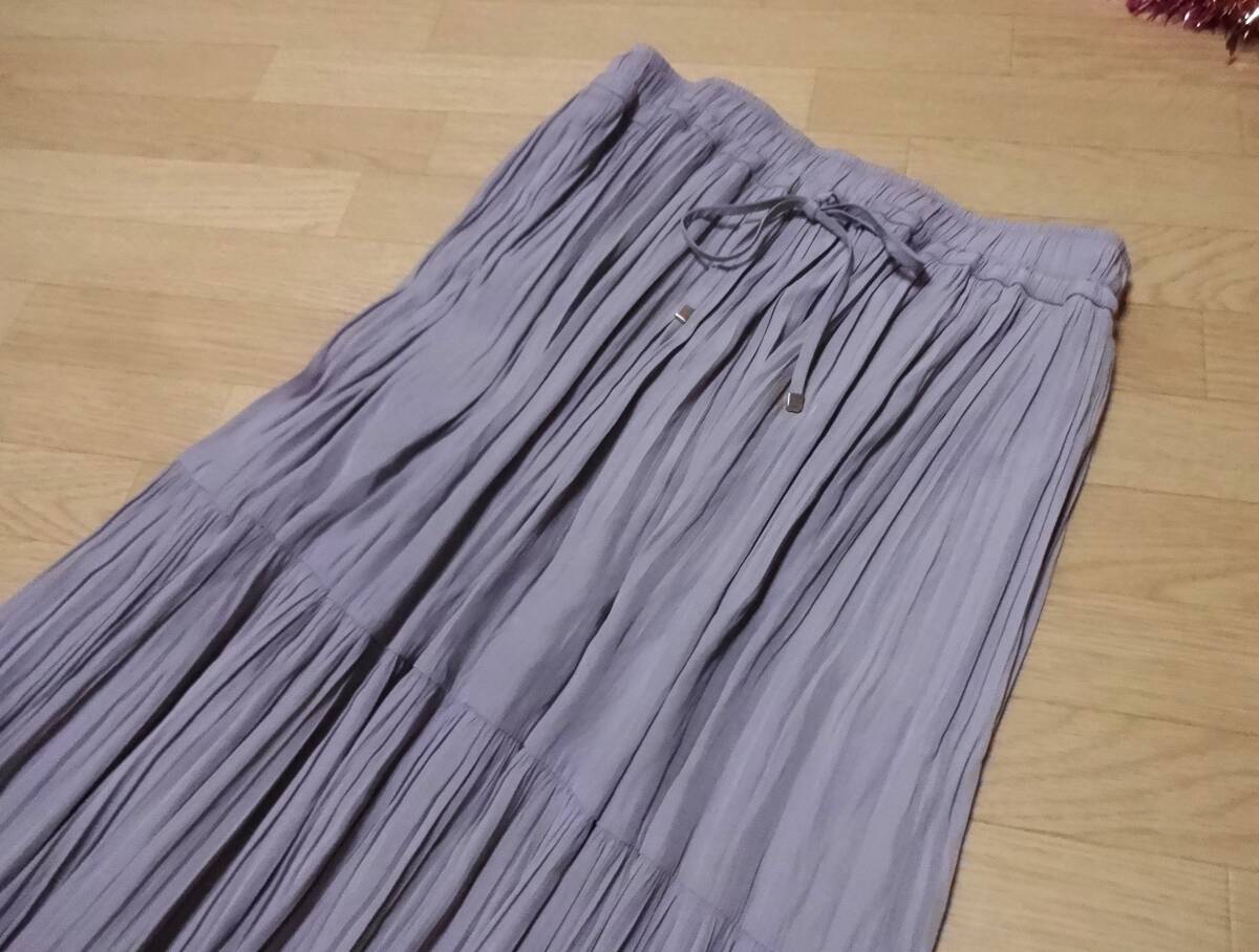 オンワード樫山?【anysis】グレイロングスカート2M★新品?