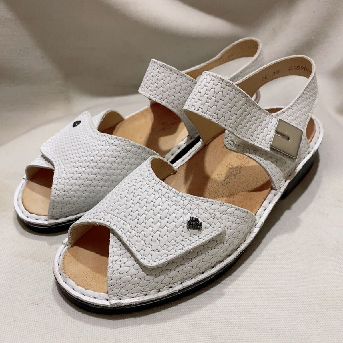 フィンコンフォート サンダル/白色/レザー/FinnComfort/美品