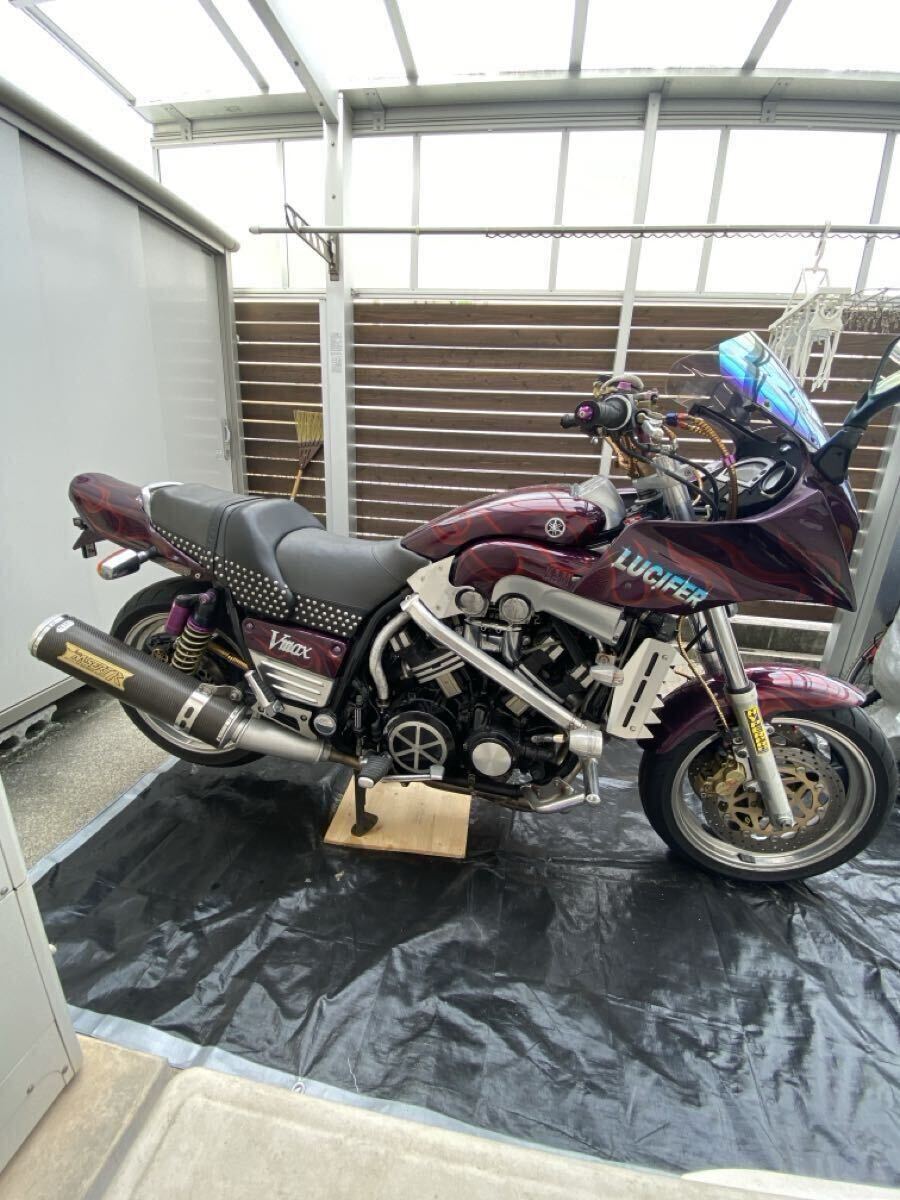 V-MAX1200 2WE 逆車フルパワー 1997年式 車体 フルカスタム、DYMAG、ダイマグ、クァンタム 、ブレンボ、BEET等★山口県 不動車 引取限定