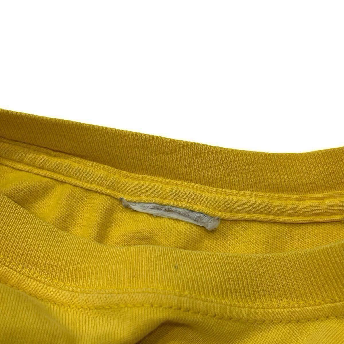 00s HARLEY DAVIDSON 両面プリント Tシャツ バイカー エンブレム モーターサイクル ショップ ハーレーダビッドソン Y2K 90s 古著 usa 黃色