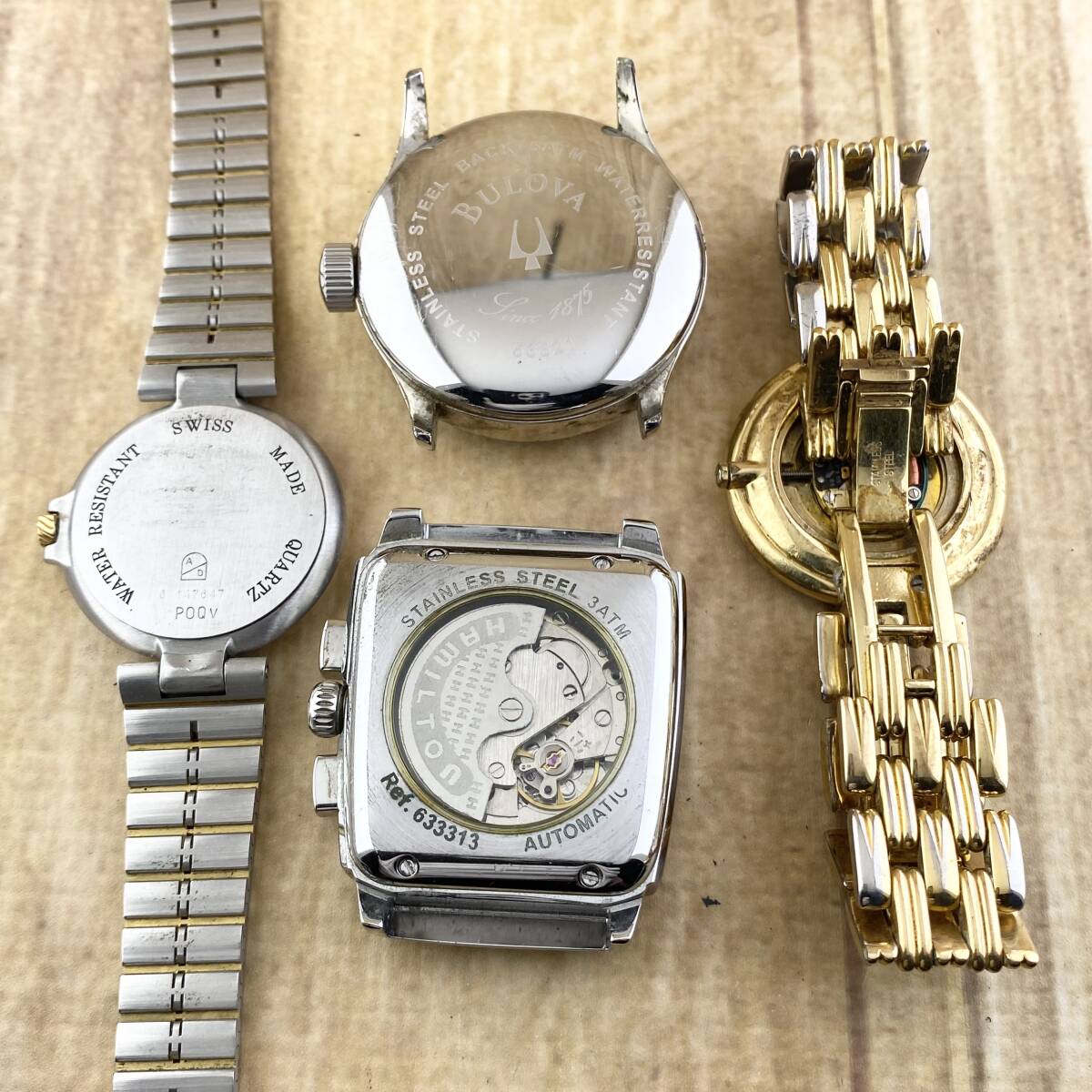 【1円?】Christian Dior クリスチャン ディオール/Dunhill ダンヒル/BULOVA ブローバ 他 腕時(shí)計(jì) メンズ ジャンク 4本セット まとめ