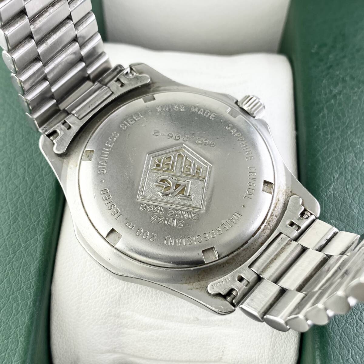 【1円?】TAG HEUER タグ ホイヤー 腕時計 メンズ 962.206 シルバー文字盤 プロフェッショナル デイト 可動品