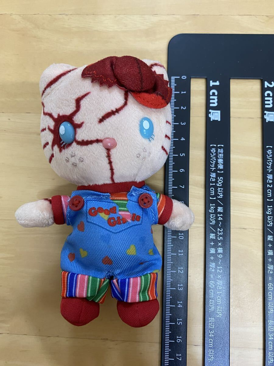 【匿名配送・送料無料】usj ハローキティ チャッキー ぬいば キーチェーン ぬいぐるみ ハロウィン チャッキティ レア サンリオ_画像3
