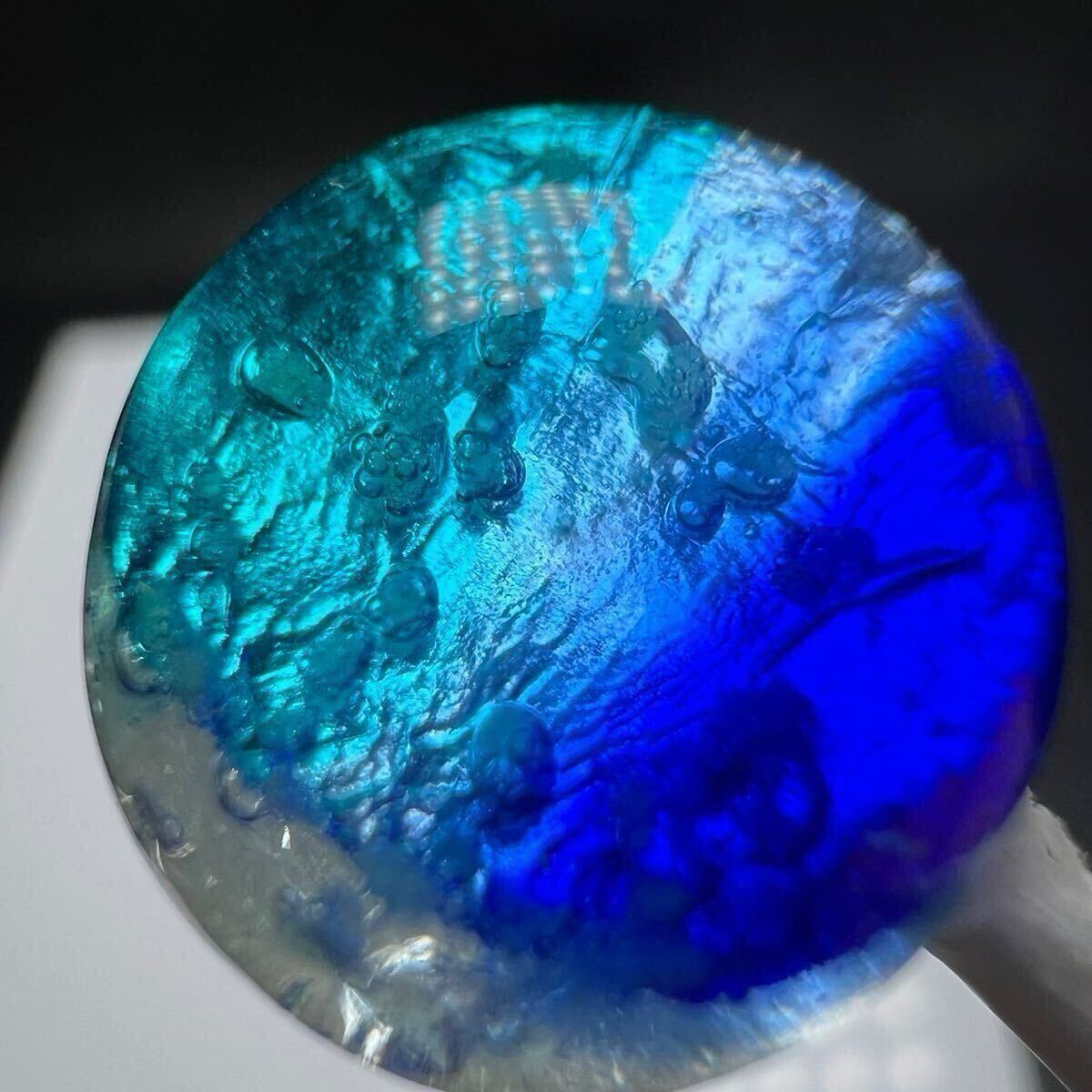  плесень la голубой 14mm 10 шт. комплект . свет ho taru стекло tonbodama ... стекло Ishigakijima река flat .