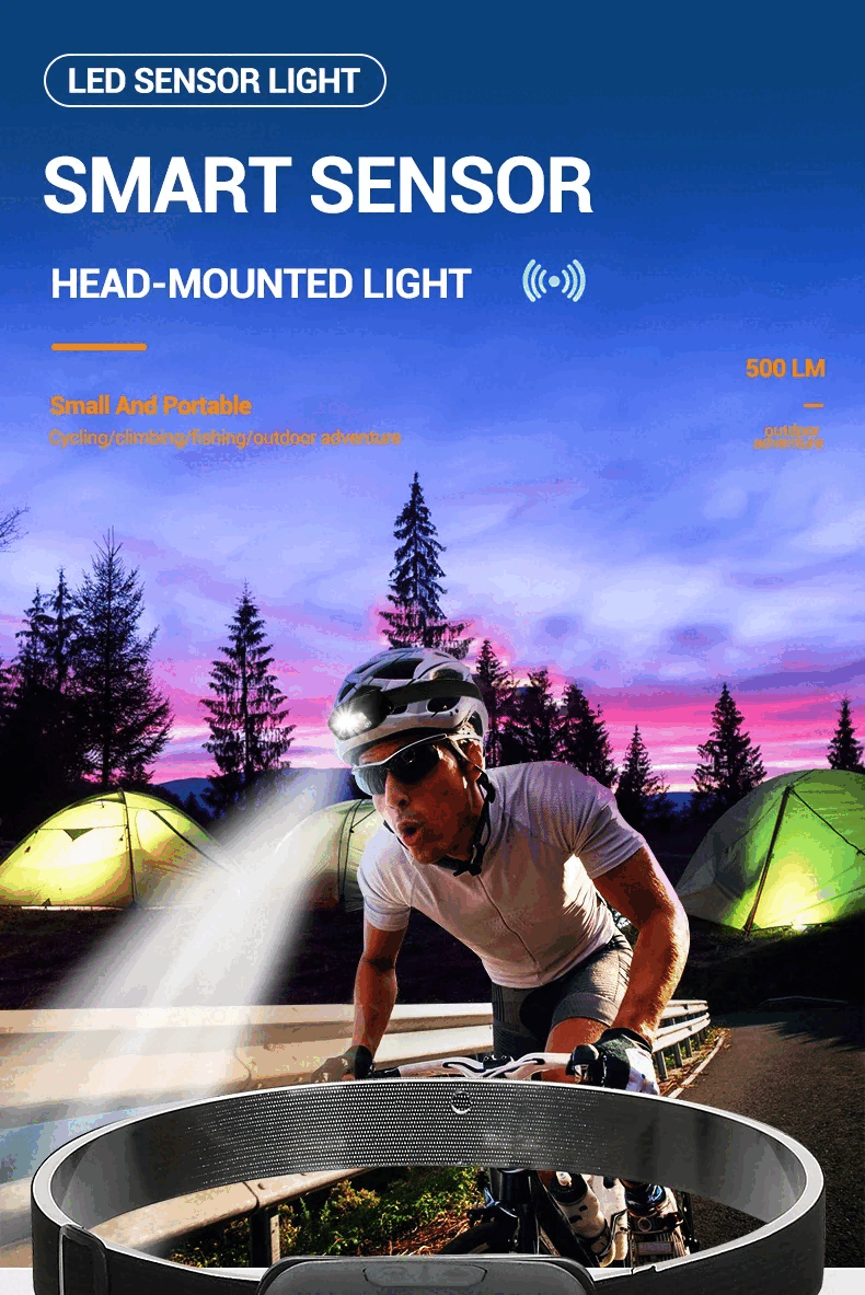 センサー機能搭載★L(fēng)EDヘッドライト★USB充電★角度調(diào)整可★8モード★キャンプ★アウトドア★夜釣り★作業(yè)燈