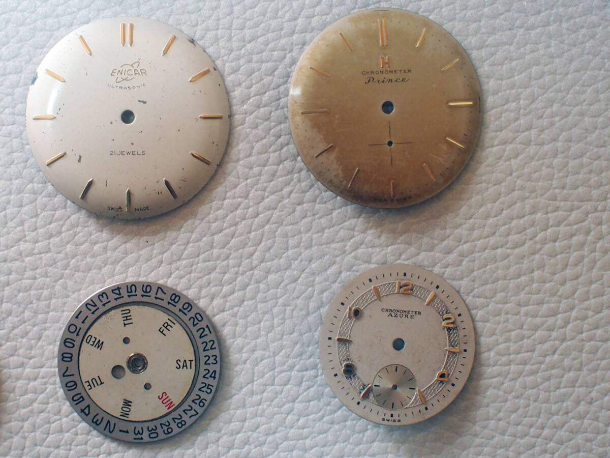 ¶　送料無料　文字盤アソート15枚セット　OCEAN・SEIKO・CITIZEN・ENICAR（エニカ）等　¶　_画像6