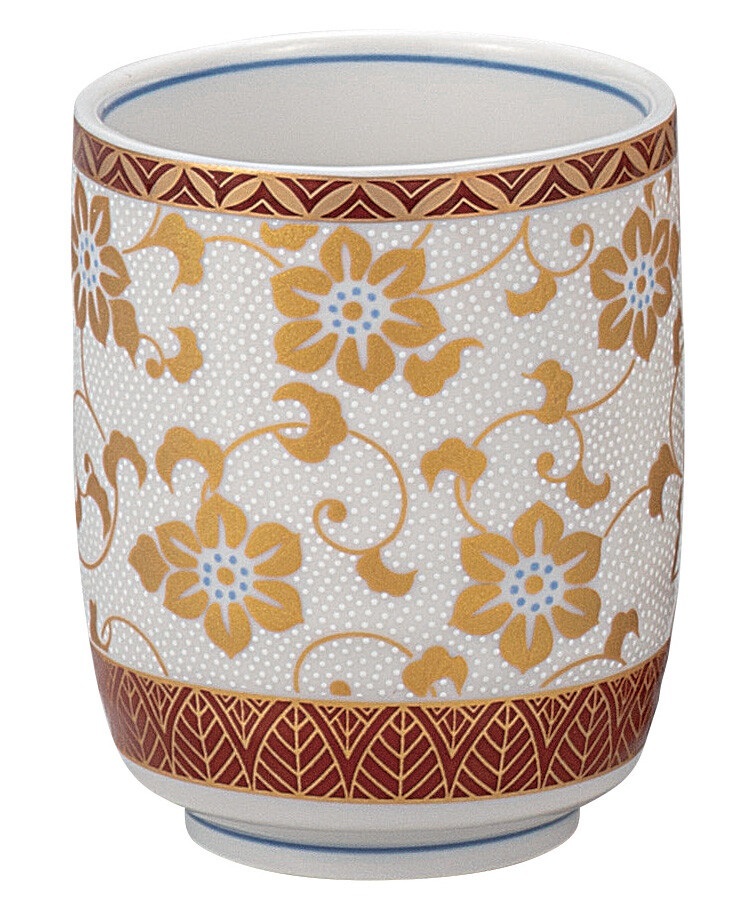 九谷焼！ 　☆白粒鉄仙?くつろぎ茶器セット☆　K9-679　新品 湯呑 煎茶ほうじ茶 ゆのみ 湯飲 ギフト