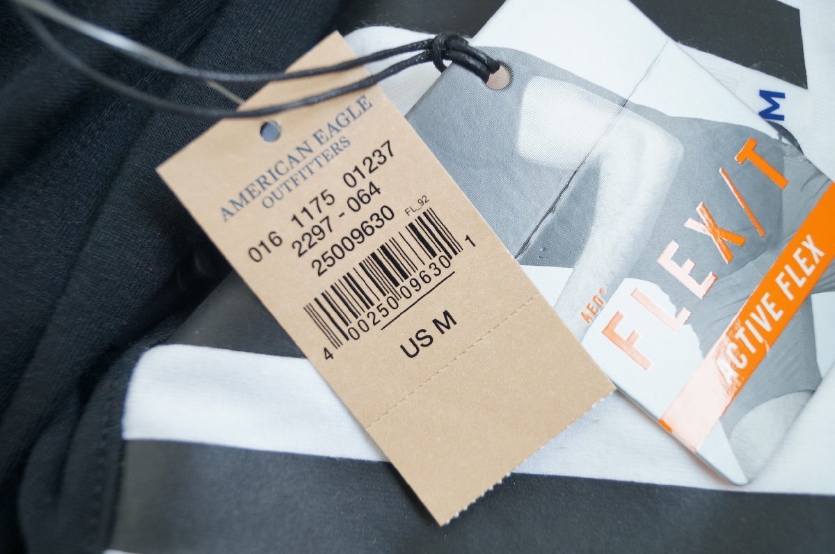 ◆ 未使用タグ付 アメリカンイーグル*アクティブフレックスパーカー 薄手コットン混フードトップス/ 黒 M* 古着のgplus広島 2509t2_画像10