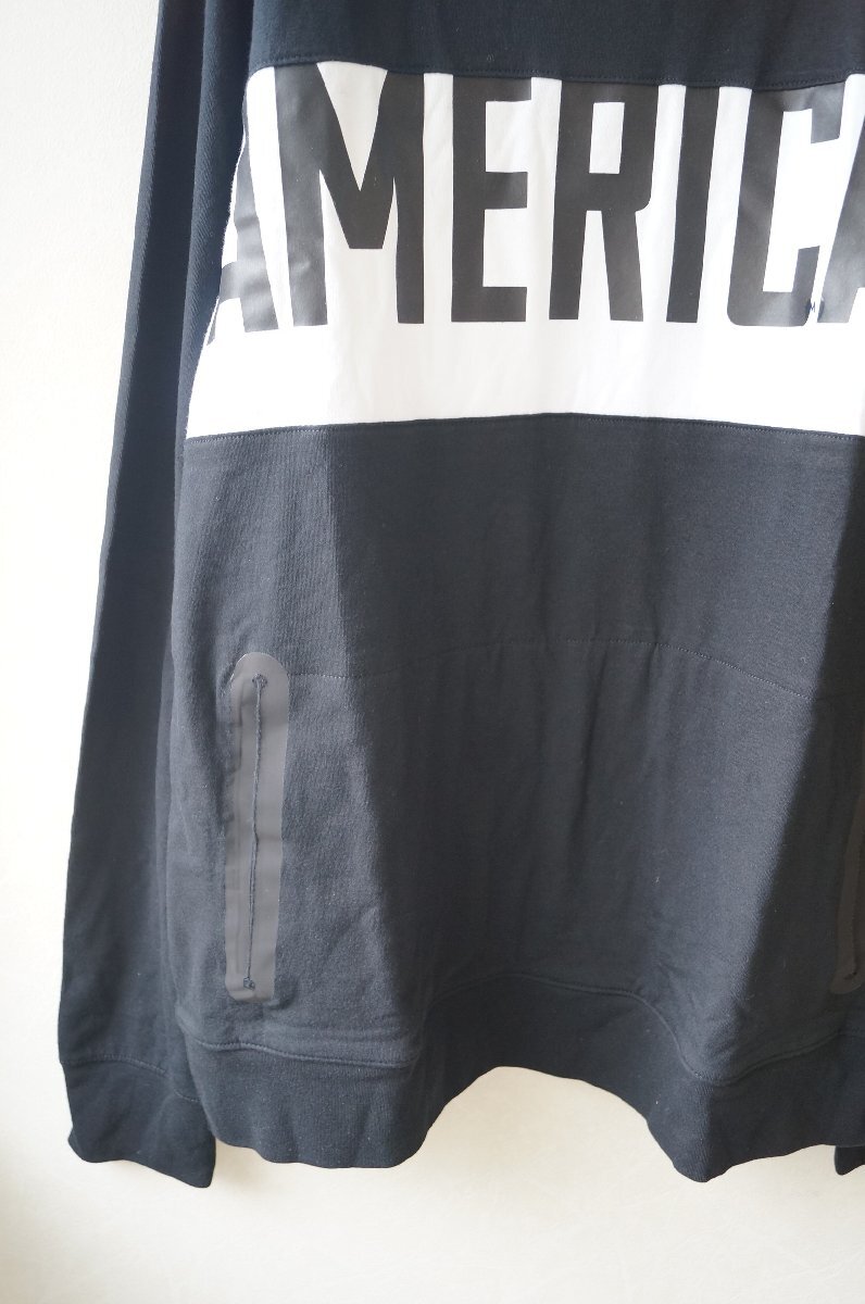 ◆ 未使用タグ付 アメリカンイーグル*アクティブフレックスパーカー 薄手コットン混フードトップス/ 黒 M* 古着のgplus広島 2509t2_画像4