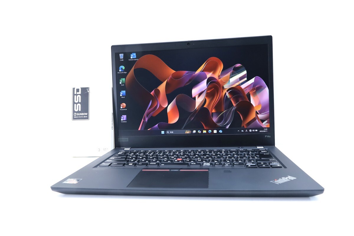 【即決配達無料】 14型 Lenovo ThinkPad P14s Gen1 Ryzen7 Pro 4750U★8コア/16スレ 16GB/Nvme SSD512GB ノートパソコン Windows11 16684