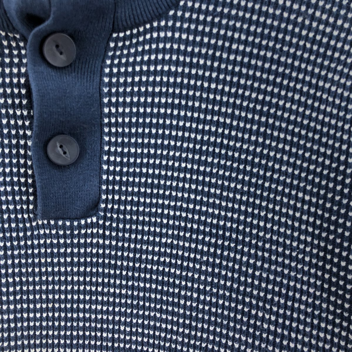 古着 エルエルビーン L.L.Bean 総柄 コットンニットハーフボタンセーター カシミア混 メンズM相当 /eaa489534 【SS2509_30】_画像6