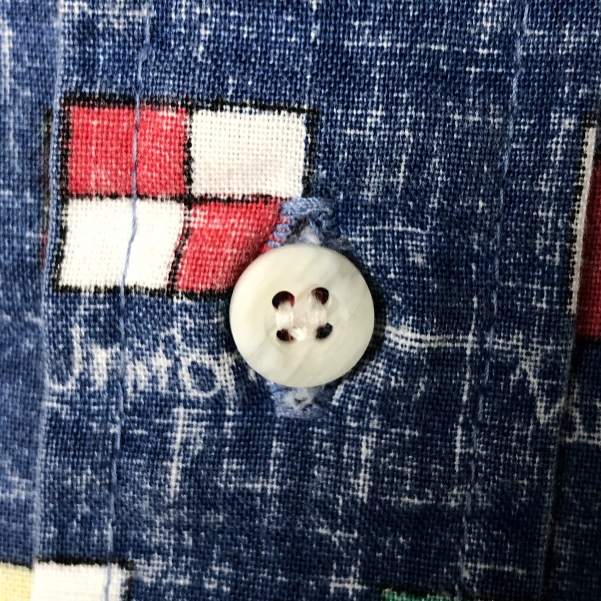 古着 90年代 レインスプーナー 水着タグ 総柄 プルオーバー ボタンダウン ハワイアンアロハシャツ ボックスシャツ メンズL相当 /eaa577544_画像4