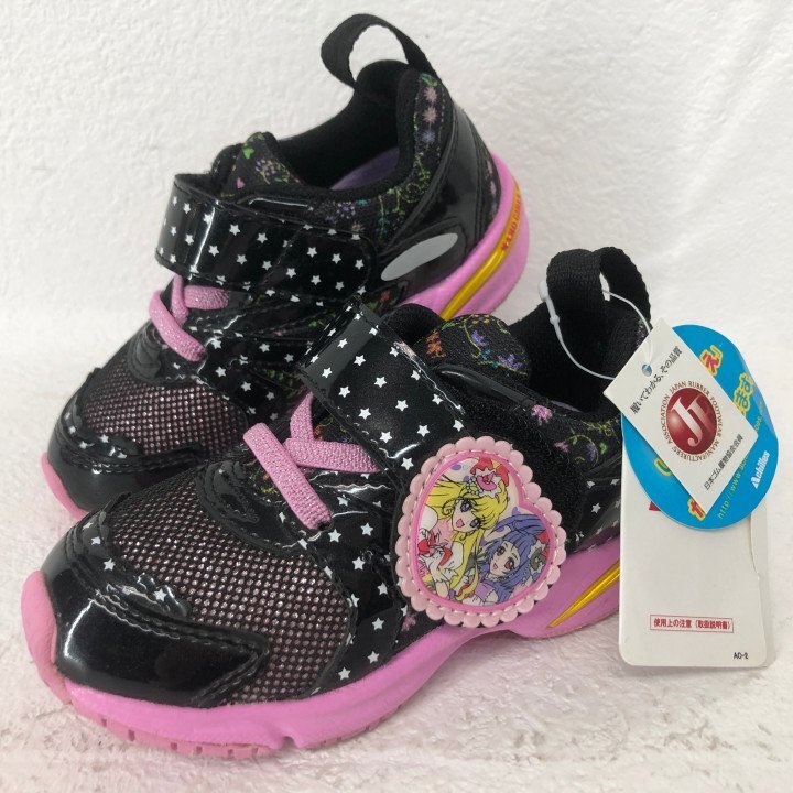 瞬足 魔法使いプリキュア タグ付き キッズ 子供 スニーカー SIZE: 15cm ブラック/ピンク KU632025082717_画像1