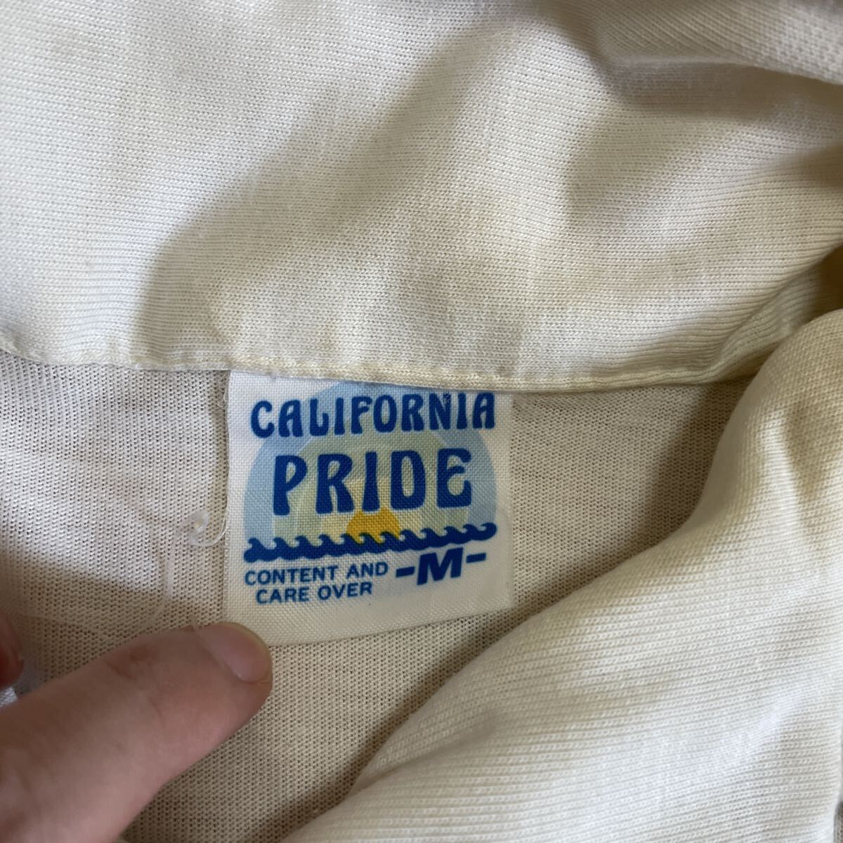 70s ヴィンテージ CALIFORNIA PRIDE オールドサーフ　ポロシャツ_画像3