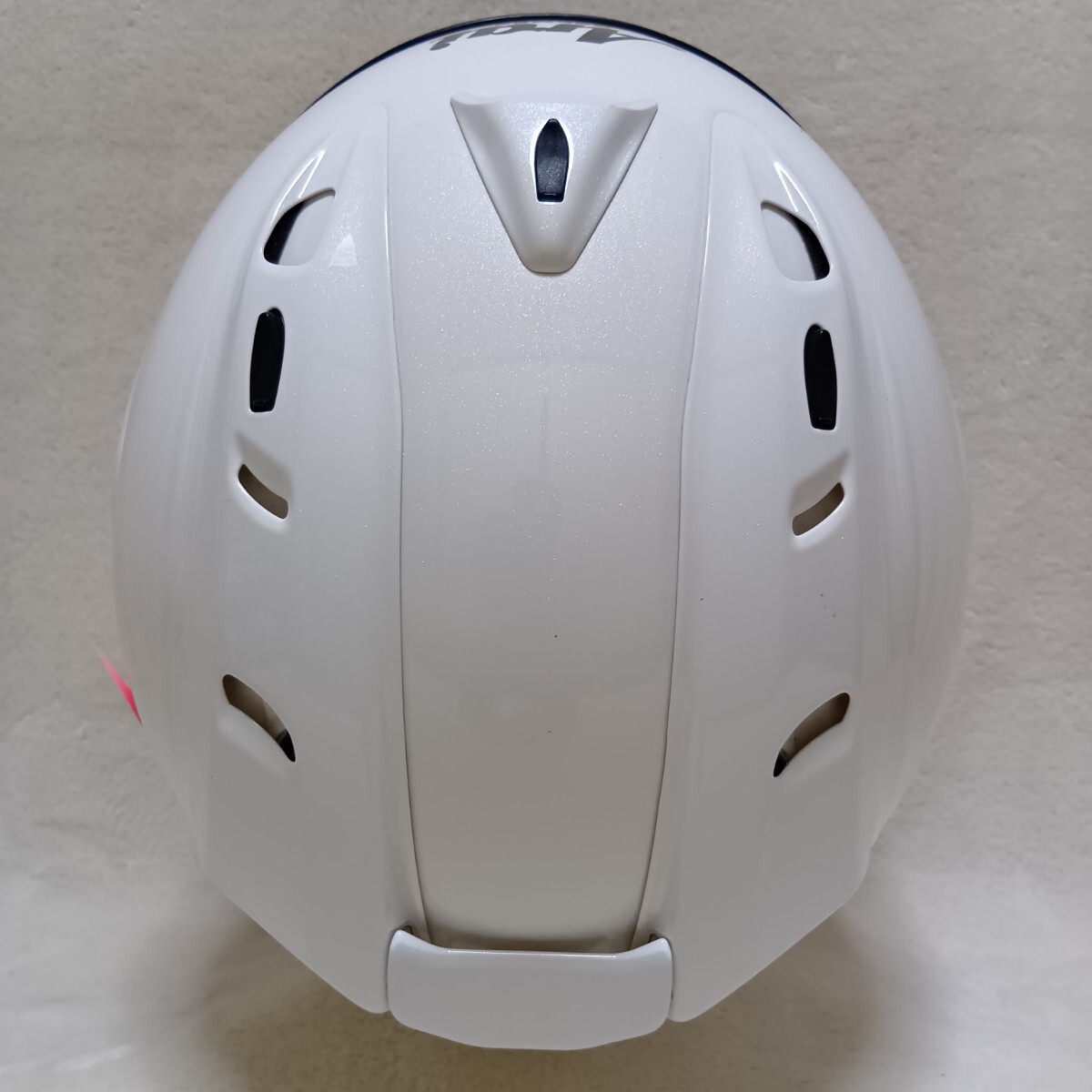 送料無料!!外裝.美品SZ-Ram4アライARAI57-58㎝.MグラスGlassホワイト白Whiteラム4ジェットヘルメットopen face2014年制スネル2010Lスモーク
