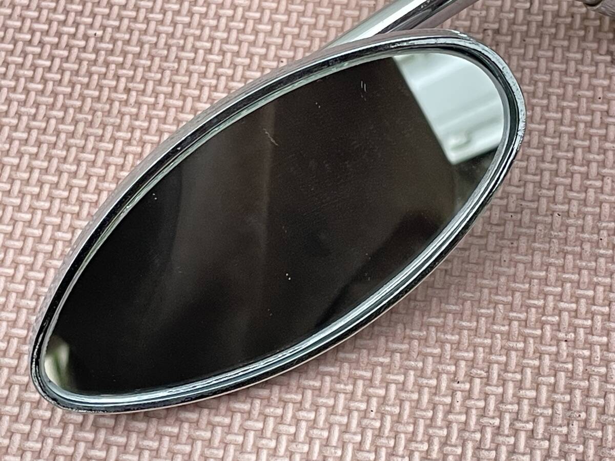 【中古】汎用メッキミラー 左右セット 中型、大型バイク用 現状品_画像2