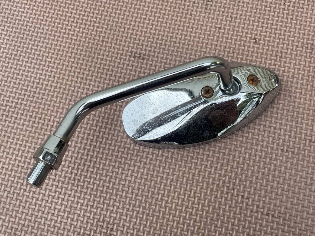 【中古】汎用メッキミラー 左右セット 中型、大型バイク用 現状品_画像3