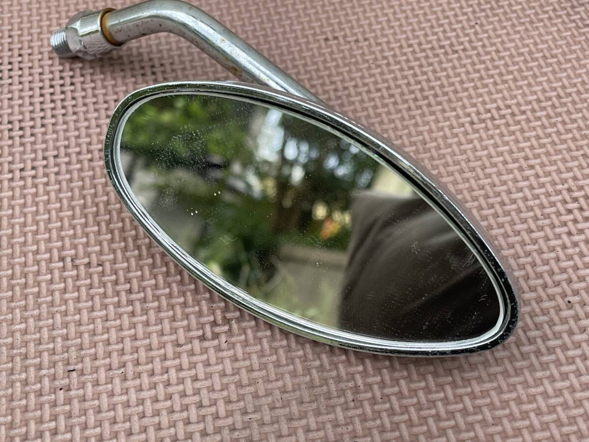 【中古】汎用メッキミラー 左右セット 中型、大型バイク用 現状品_画像4