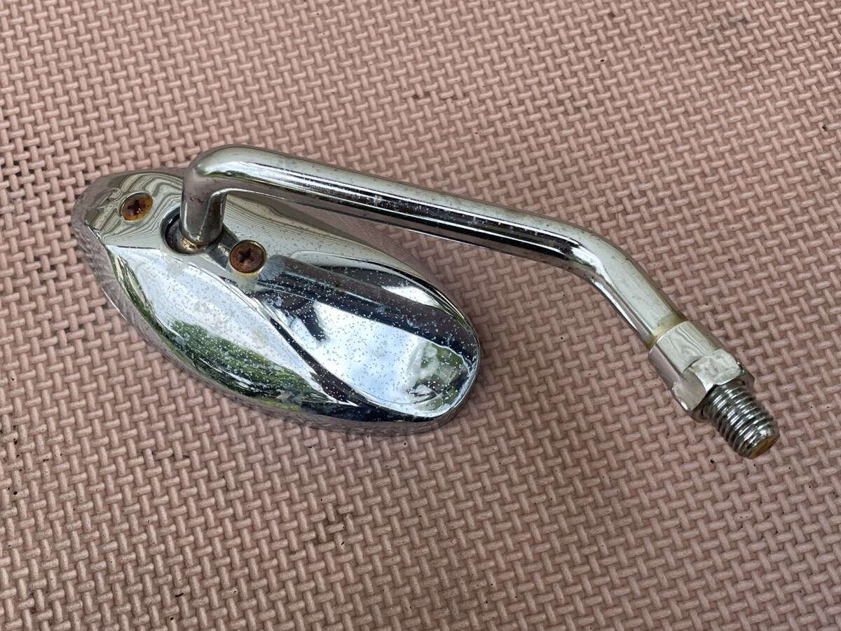 【中古】汎用メッキミラー 左右セット 中型、大型バイク用 現状品_画像5