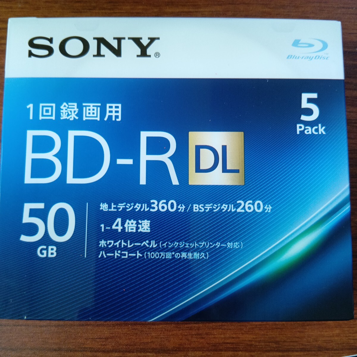 録画用BD-R DL 4倍速 5枚 5BNR2VJPS4
