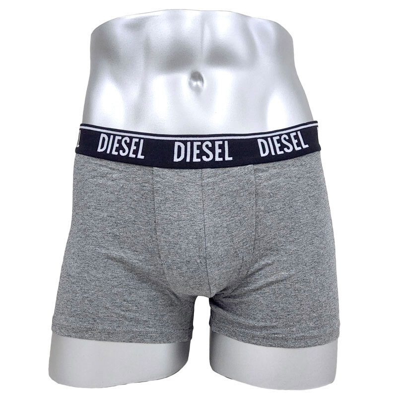 【77893-2】新品　DIESEL ディーゼル　アンダーウェア 3枚組　グレー ブラック　メンズ 　XL　A12475 RSFAC E4372　ボクサーパンツ　下着_画像4