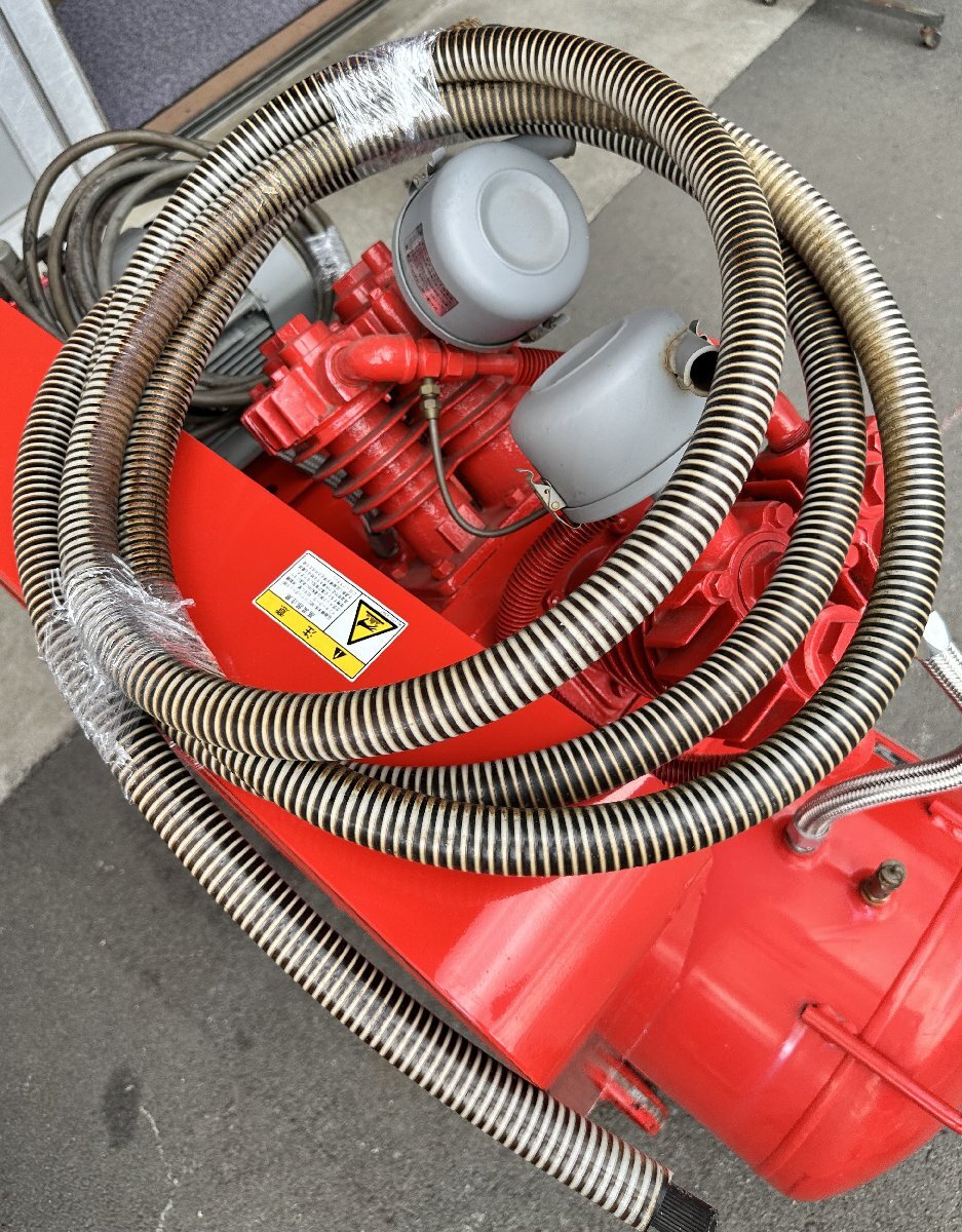 美品 2023年式 富士コンプレッサー 5馬力 260リットル 3.7kw OW-35D W-35P earth fuji 3相200v エアーツール 静岡県裾野市 直接引取_画像7