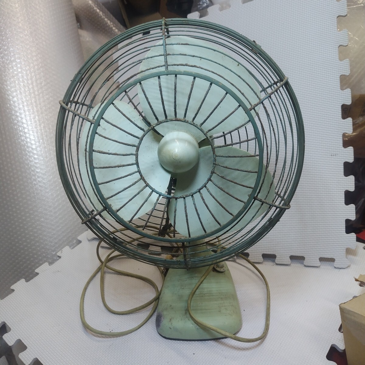 実動 当時物 扇風機 三菱電機 NATIONAL アンティーク レトロ ビンテージ