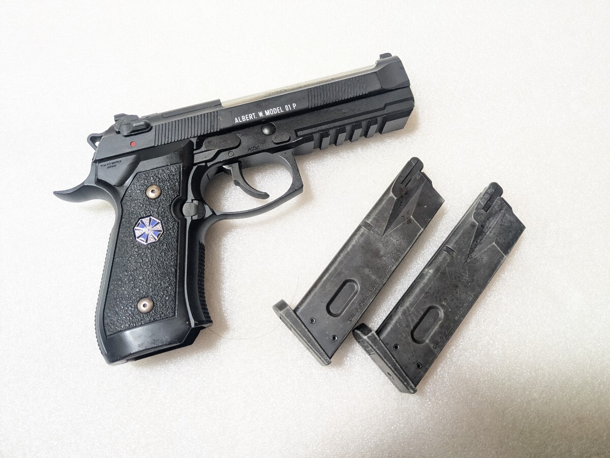 東京マルイ ガスブローバック アルバート W 01P ガスブローバック ハンドガン バイオハザード サムライエッジ m9 m92f_画像1