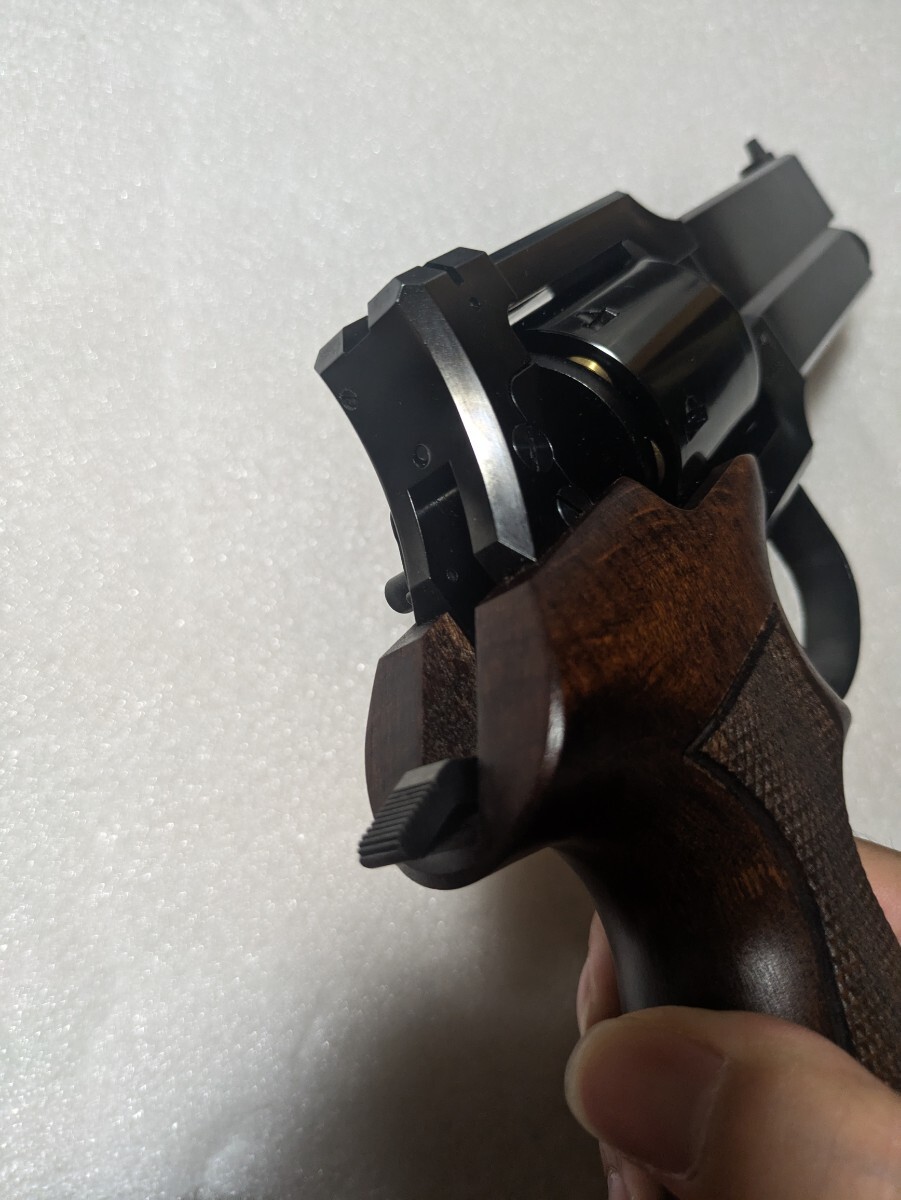 マルシン MATEBA マテバリボルバー Wディープブラック マテバ 6インチ 木製グリップ仕様 6mmBB ガス漏れのためジャンク_画像6
